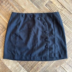 Urban Outfitters Black Buttoned Mini Skirt Size S